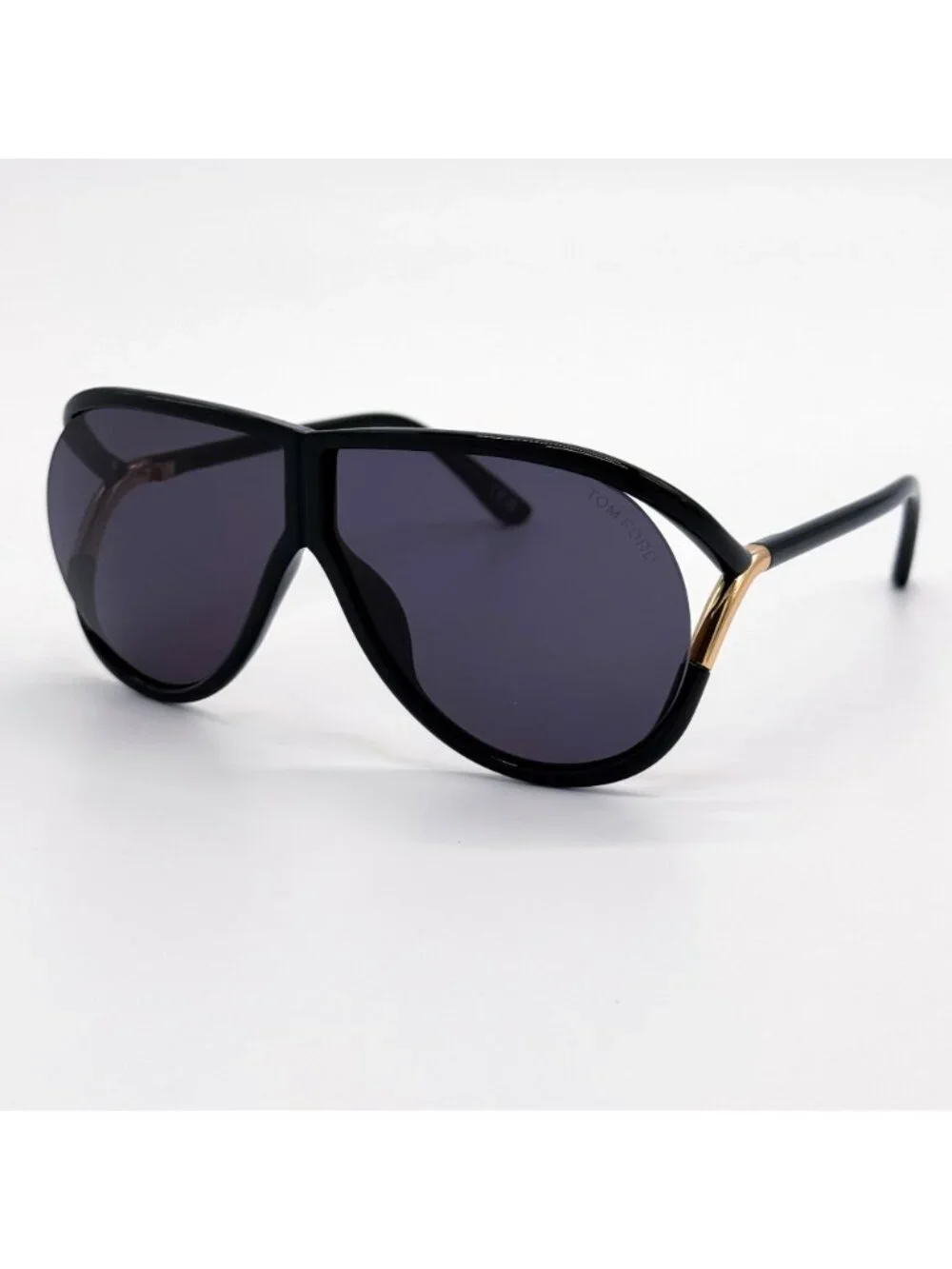 New Tom Ford Axel TF1197 01A Black Shield Unisex Sunglasses Authentic